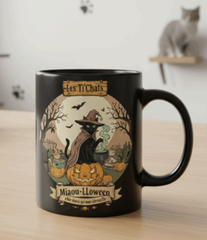 mug_noir_spécial_halloween_lestichats Mug "Miaou-lloween"